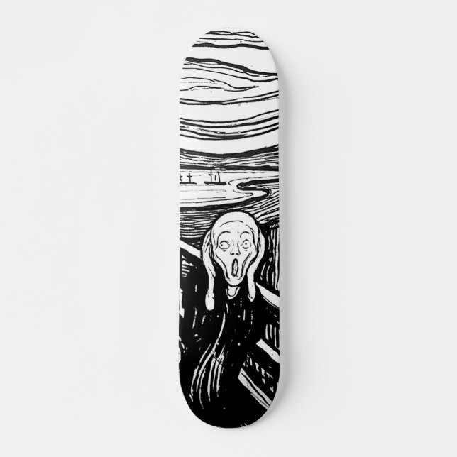 Skrämen av Edvard Munch Skateboard Bräda 20,5 Cm (Framsida)