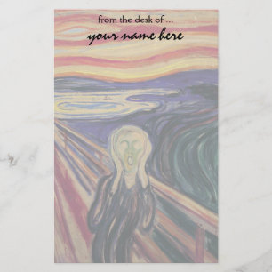 Skrämen av Edvard Munch, uttryck för Vintage Brevpapper