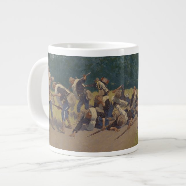 Skrämen av Shrapnel vid San Juan Backe Jumbo Mugg (Framsida vänster)