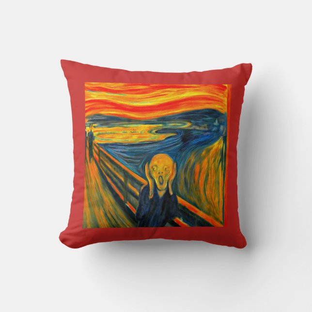 "Skrämen by Munch, Fine Art"  Kudde (Framsida)