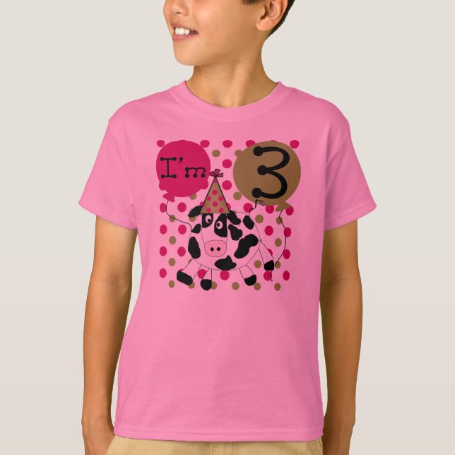 Skrämma den 3rd födelsedagen (rosor) t-shirt (Framsida)
