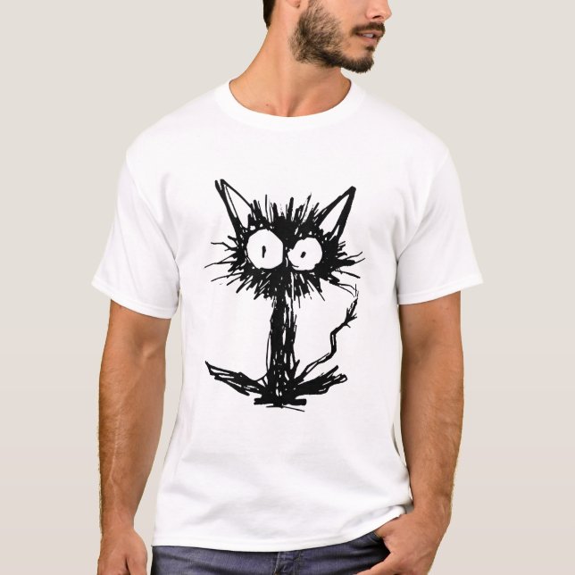 Skrämma katten t shirt (Framsida)