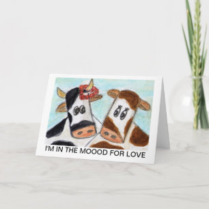 Skrämma valentines day 'mig förmiddagen i Moooden Helgkort