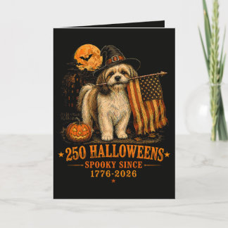 Skrämmande 250 Halloweens Shih Tzu Patriotisk 1776 Helgkort