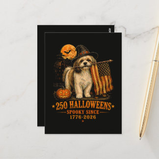 Skrämmande 250 Halloweens Shih Tzu Patriotisk 1776 Vykort