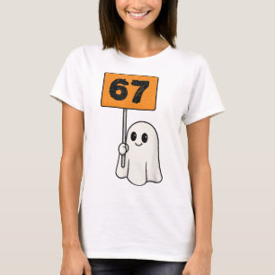Skrämmande 67 Meme Sex Sju 6-7 Roligt Internet Skä T Shirt
