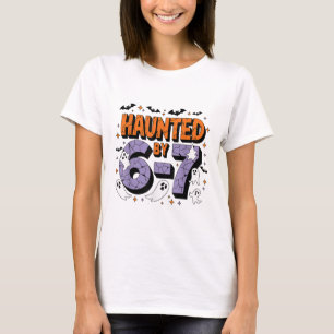 Skrämmande 67 Meme Sex Sju 6-7 Roligt Internet skä T Shirt