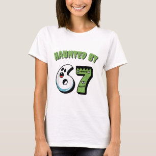 Skrämmande 67 Meme Sex Sju 6-7 Roligt Internet skä T Shirt
