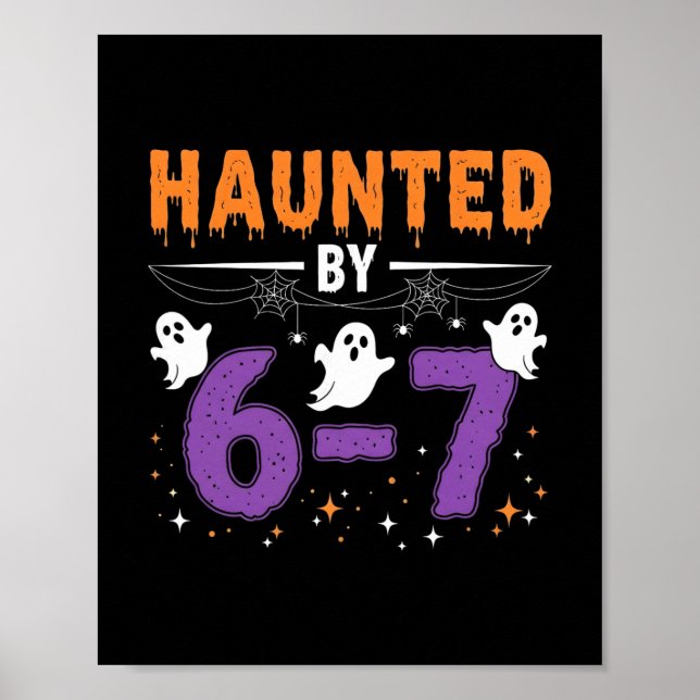 Skrämmande 67 Nummer 67 Sex Sju Meme  Poster (Framsidan)