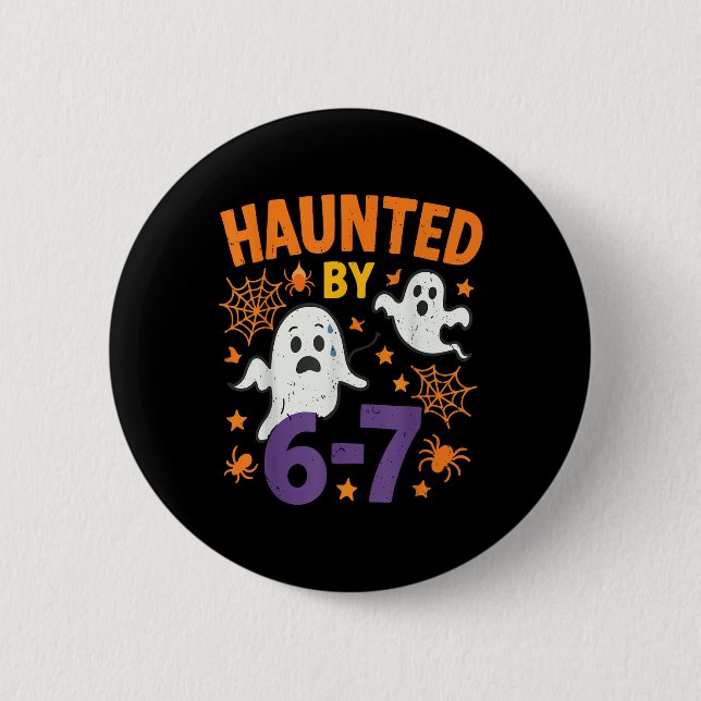 Skrämmande 67 Spöke Matematiklärare Halloween Kost Knapp (Framsida)