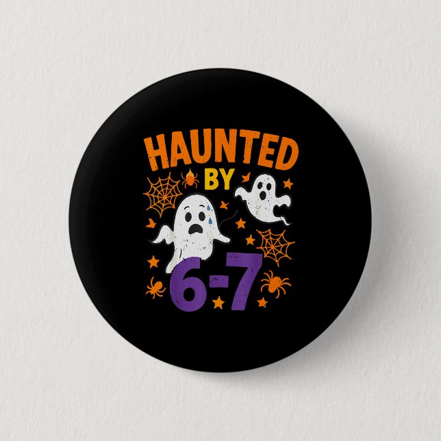 Skrämmande 67 Spöke Matematiklärare Halloween Kost Knapp (Framsida)