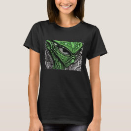 Skrämmande Abstrakt Utomjording T Shirt