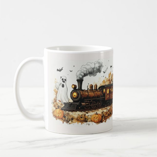 Skrämmande ångtågsmugg kaffemugg (Vänster)
