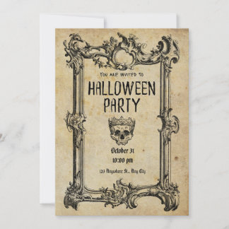 Skrämmande antika Halloween-festkort Julkort