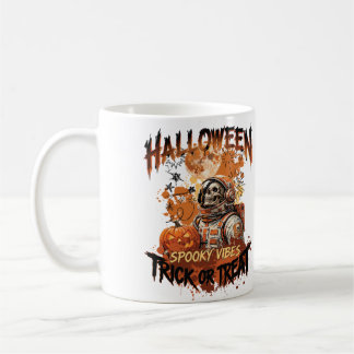 Skrämmande astronaut Halloween-mugg | Bus eller go Kaffemugg
