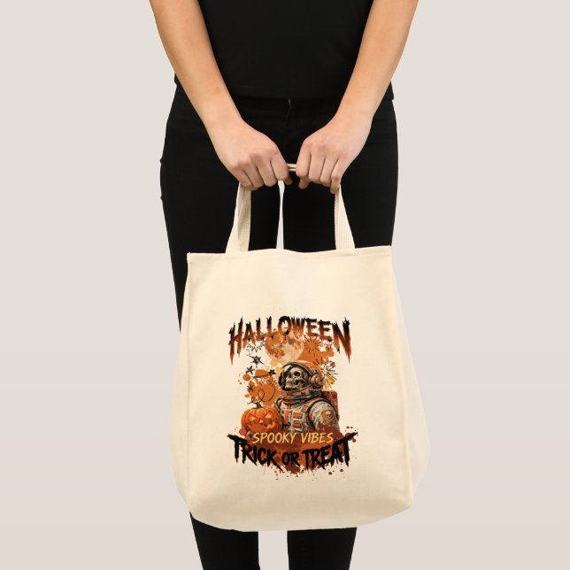 Skrämmande astronaut Halloween Tygkasse (Framsida (produkt))