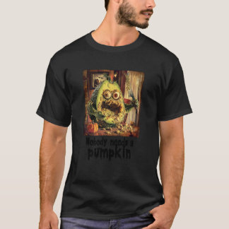 Skrämmande Avokado i Pumpa, Halloween, Avokado T Shirt