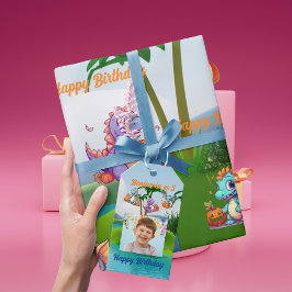 Skrämmande Baby Dino presentkort för barnkalas Presentetikett