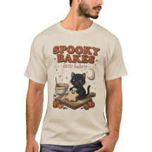 Skrämmande Bakes Halloween Katt T-Shirt