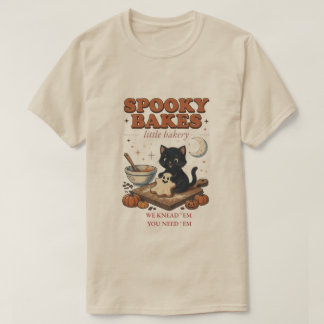 Skrämmande Bakes Halloween Katt T-Shirt