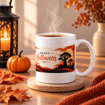 Skrämmande Baobab Halloween-mugg