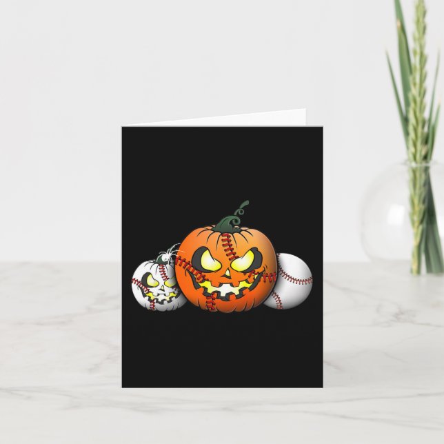 Skrämmande basebolltränare lärare 2023 Halloween-p Kort (Framsida)