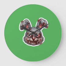 Skrämmande Blodig Zombie Kanin Halloween Illustrat