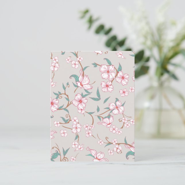 Skrämmande blommönster 6 vykort (Stående Fram)