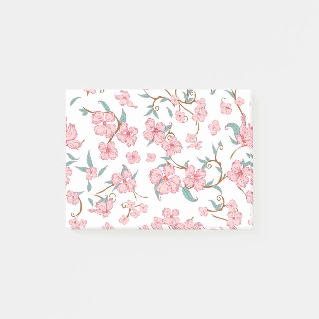 Skrämmande blommönster post-it block (Framsida)