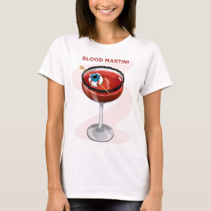 Skrämmande Blood Martini med grafik för ögonbollsc T Shirt