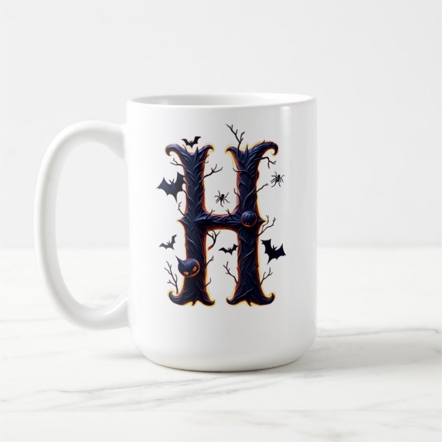 Skrämmande bokstaven H män Kaffemugg (Vänster)