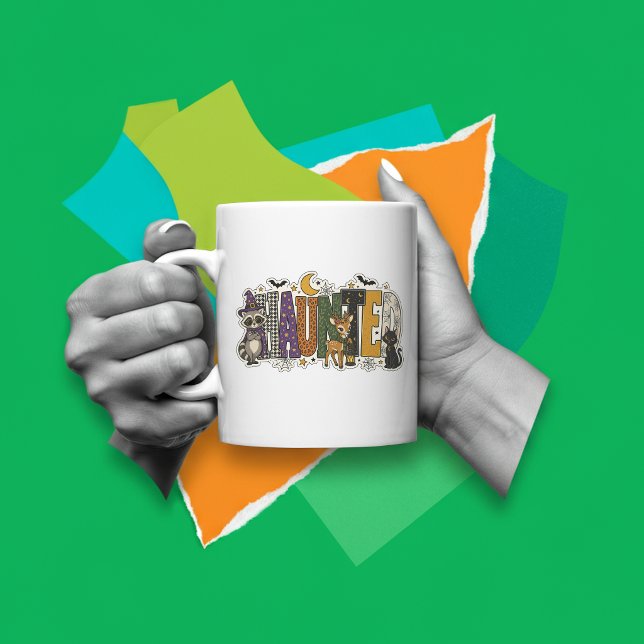 Skrämmande bokstavsblock  kaffemugg (Skapare uppladdad)