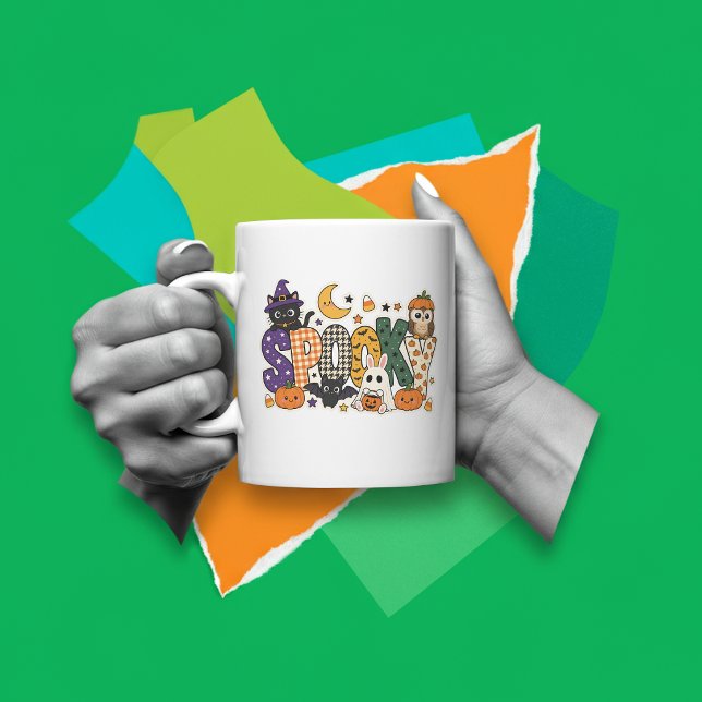 Skrämmande Bokstavsblock Kaffemugg (Skapare uppladdad)