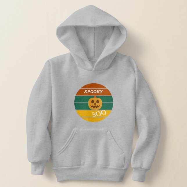 Skrämmande Boo Barn Halloween T Shirt (Laydown)
