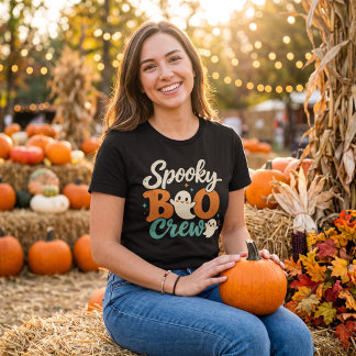 Skrämmande Boo-gäng Retro-spöke Matchande Hallowee T Shirt