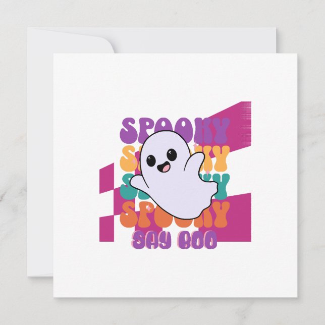 Skrämmande Boo Inbjudningar (Framsida)
