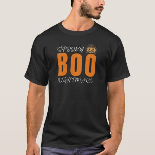 Skrämmande Boo Mardröm Halloween Jack O Lantern T Shirt