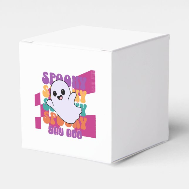 Skrämmande Boo Presentaskar (Framsidan Sidan)