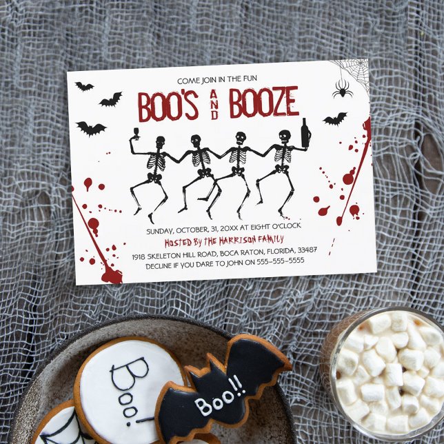Skrämmande Boo's Och Sprit Halloween-fest Invitati Inbjudningar (Skapare uppladdad)