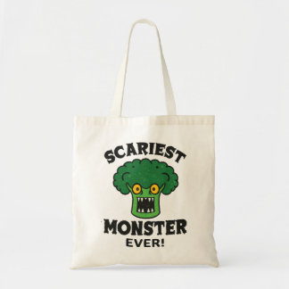 Skrämmande Broccoli Monster Tygkasse