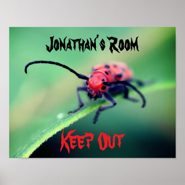 Skrämmande Bug Kids Rums Personlig Vägg Dörr  Poster (Framsidan)