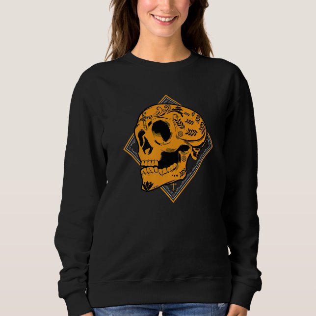 Skrämmande Calavera Halloween T Shirt (Framsida)