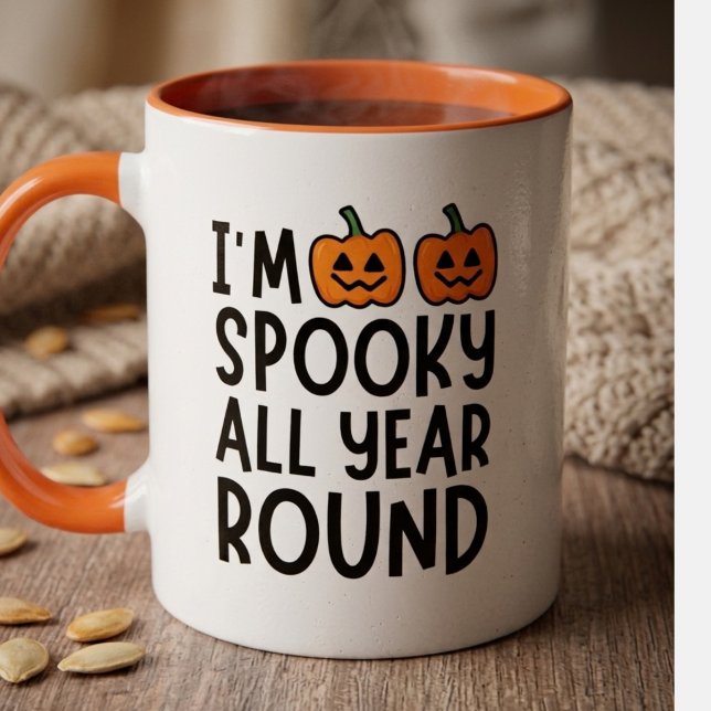 Skrämmande citat Halloween-pumpa Roligt Sarksastis Mugg (Skapare uppladdad)