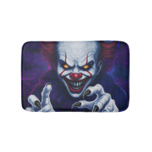 Skrämmande clown badmatta