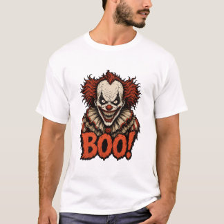 Skrämmande Clown BOO Läskig Halloween T Shirt