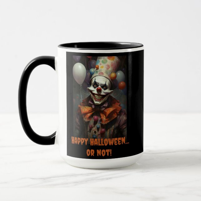 Skrämmande clown Halloween Mugg (Vänster)
