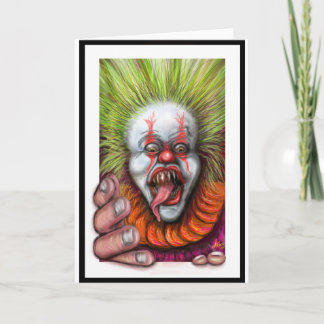 skrämmande clown kort