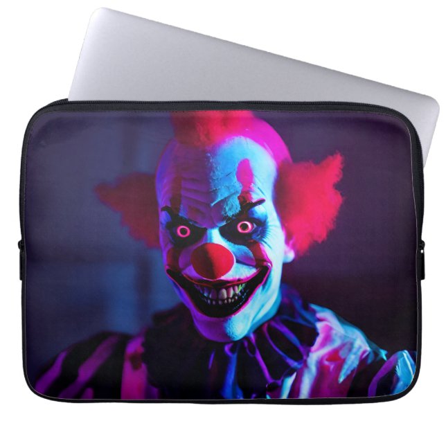 skrämmande clown laptop fodral (Framsidan)