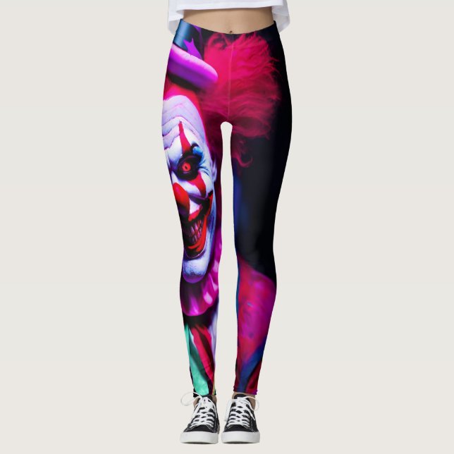 skrämmande clown leggings (Framsida)