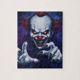 Skrämmande clown-pussel pussel